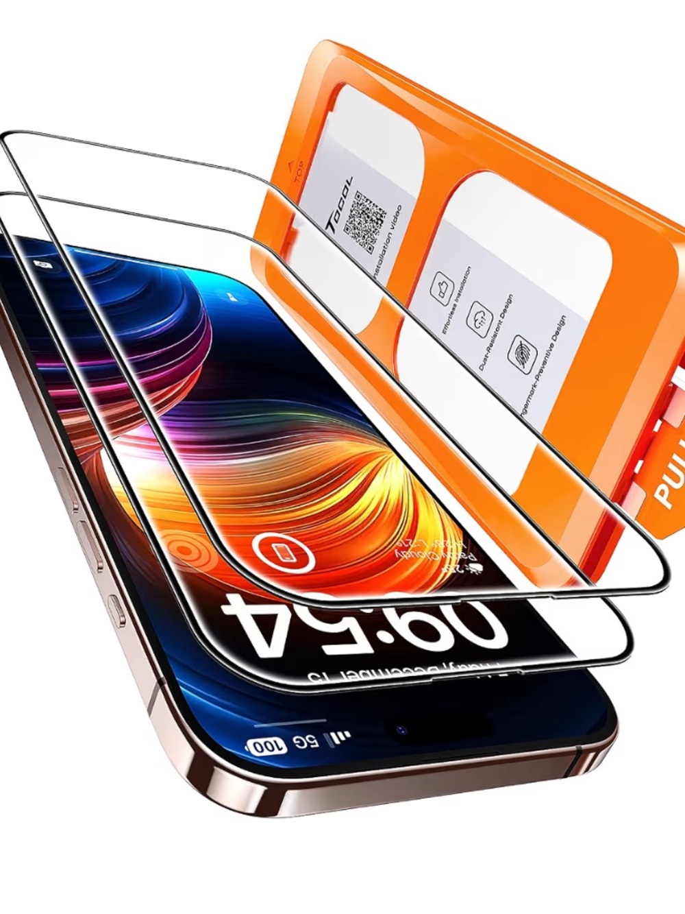 Tocol IPhone 16 pro max orange case with screen protector
